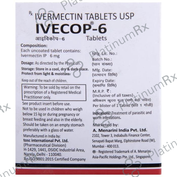 Ivecop 6mg Tablet 1s