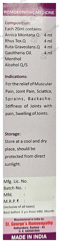 St. George’s Pain Relief Spray