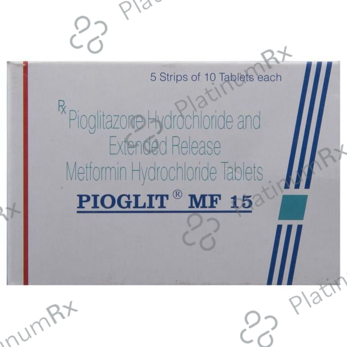 Pioglit MF 15/500mg Tablet ER 10s