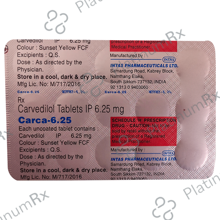 Carca 6.25 Tablet 10 Tablet