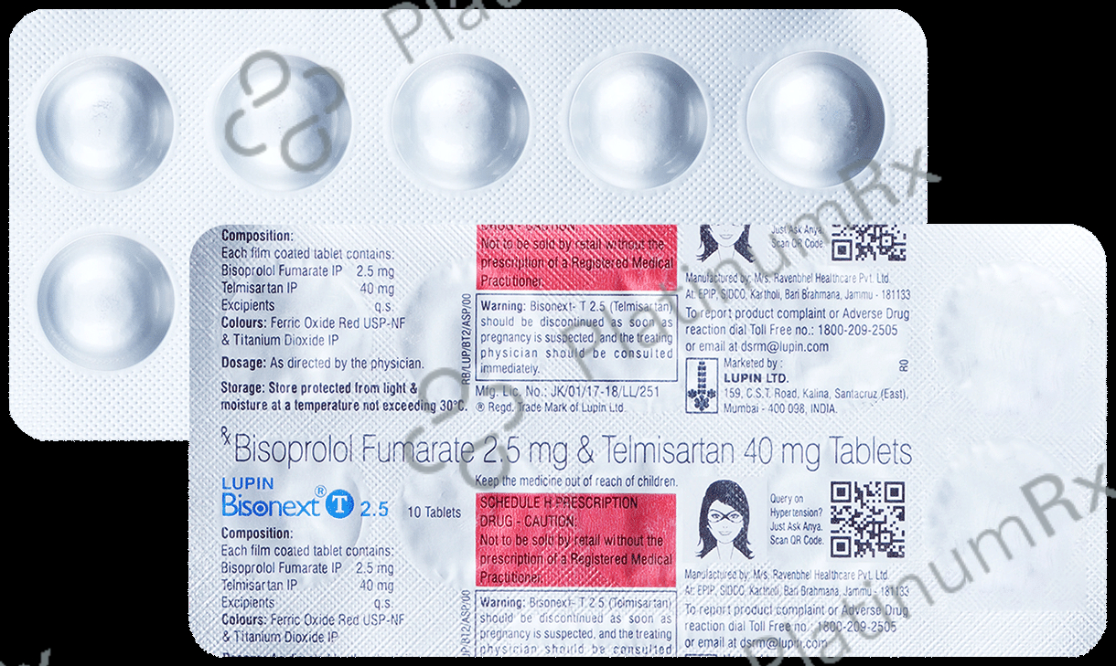 Bisonext T 2.5/40mg Tablet 10s