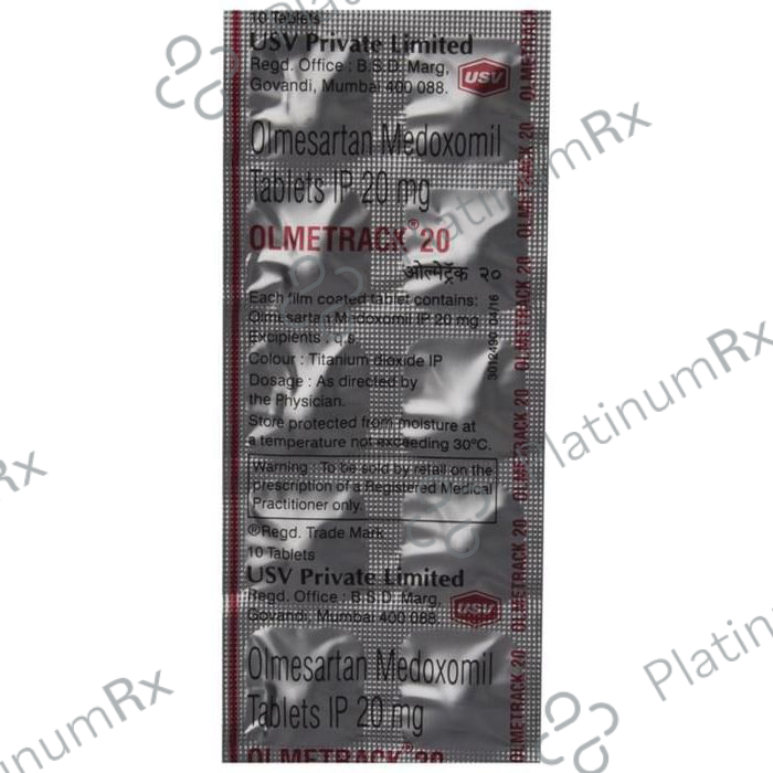 Olmetrack 20mg Tablet 10s