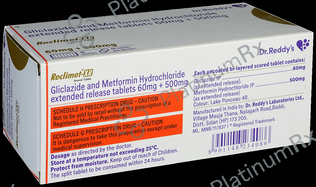 Reclimet XR 60/500mg Tablet XR 14s