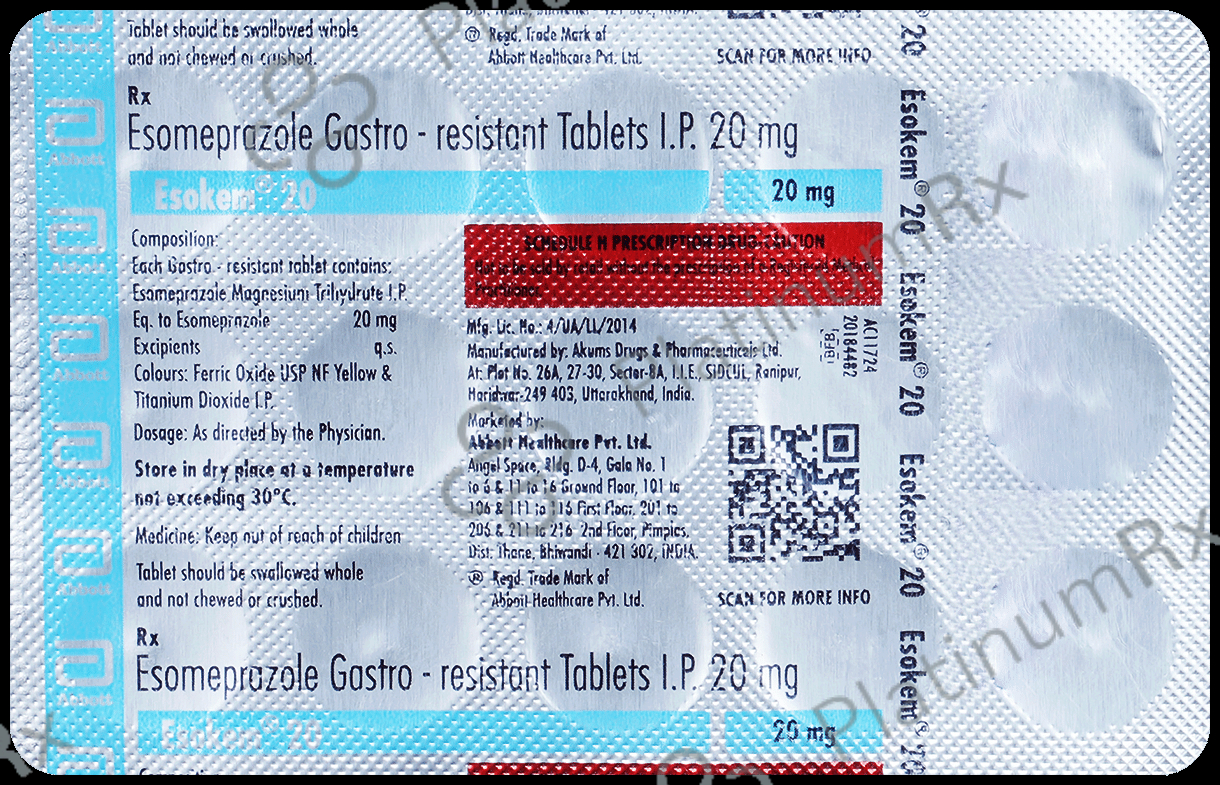 Esokem 20mg Tablet