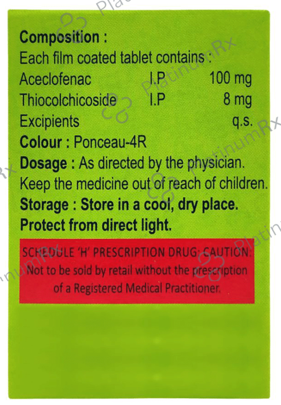 Aceflip TH 100mg/8mg Tablet