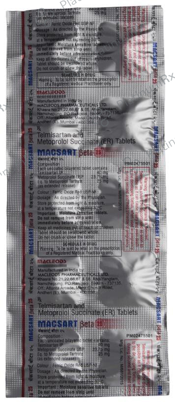 Macsart Beta 25 23.75/40mg Tablet ER 10s