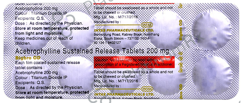 Bigbro OD SR 200mg Tablet 10s