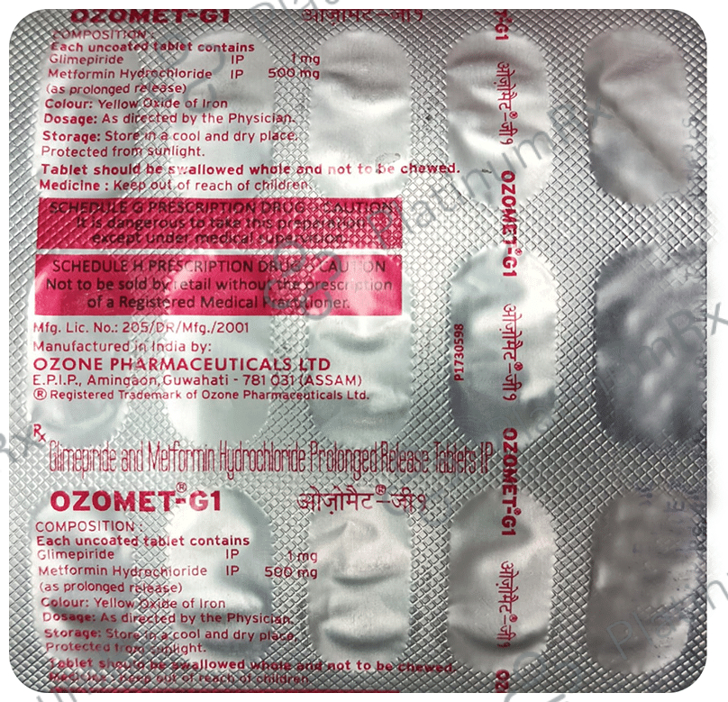 Ozomet G 1/500mg Tablet PR 15s