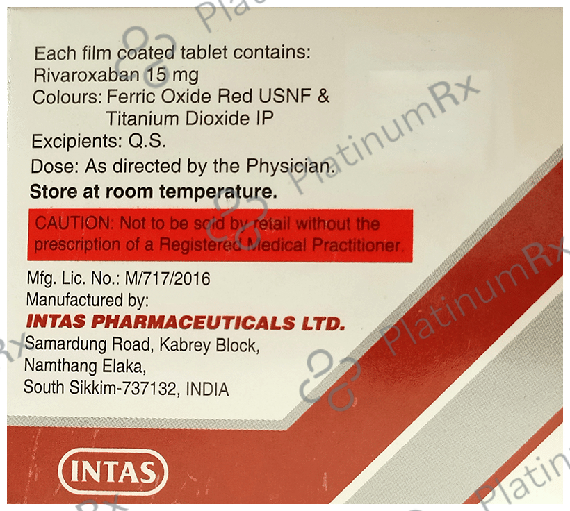 Xavian 15mg Tablet