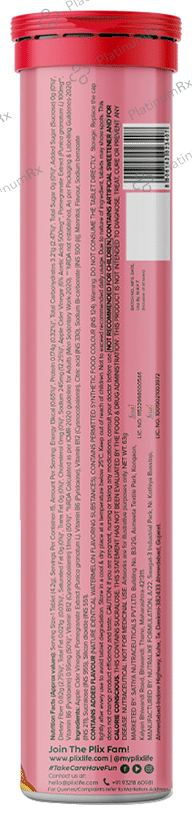 Plix Original Apple Cider Vinegar with the Mother Effervescent Tablet (15 Each) Juicy Watermelon 1 Bottle