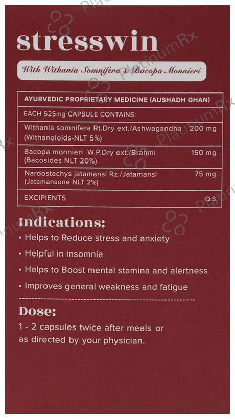 Baidyanath (Jhansi) Ayurvedant Stresswin Capsule
