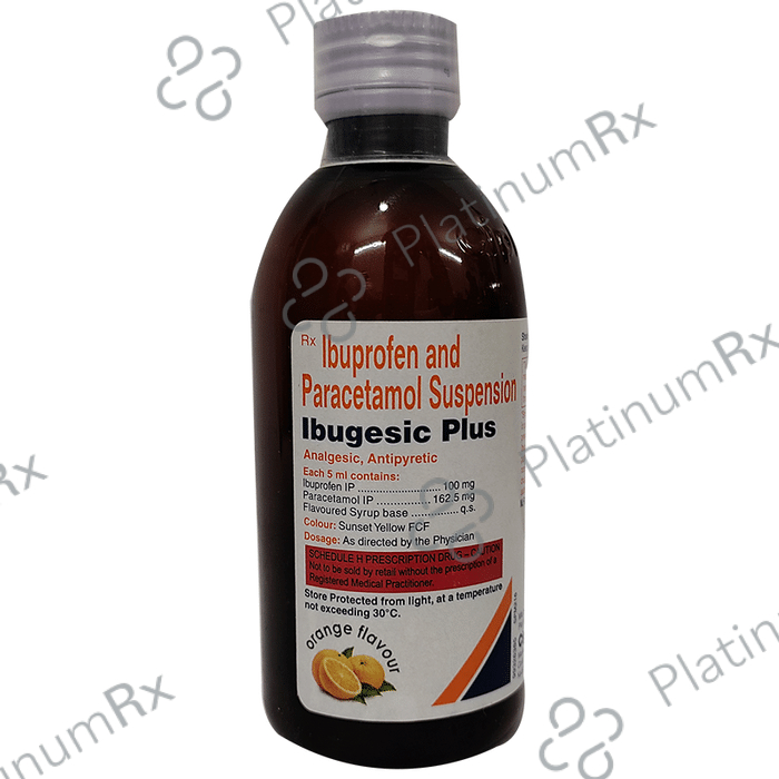 Ibugesic Plus 100/162.5mg Oral Suspension Orange 100ml