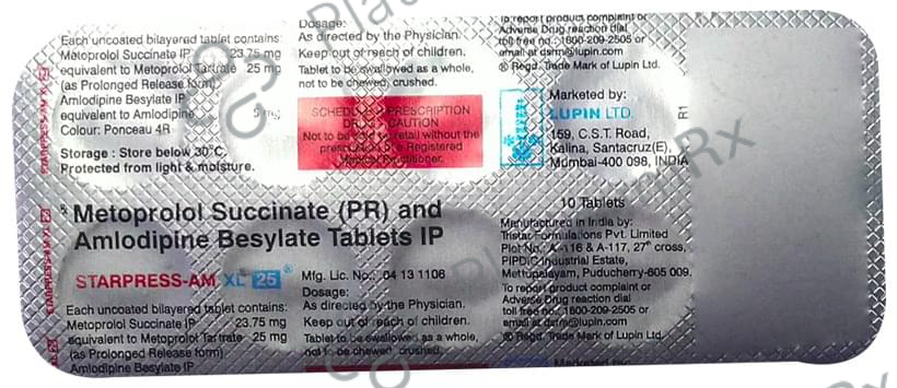 Starpress AM XL 25 5/23.75mg Tablet 10s