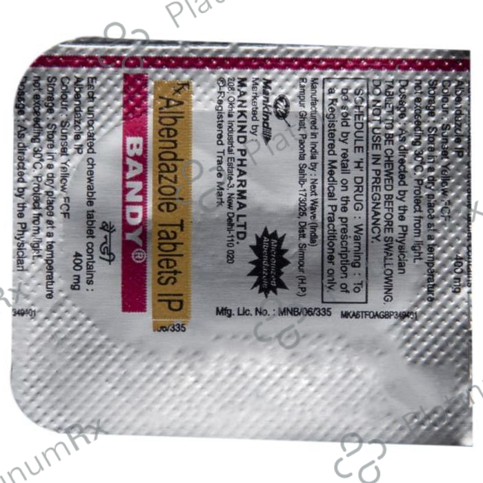 Bandy Chewable 400mg Tablet 1s