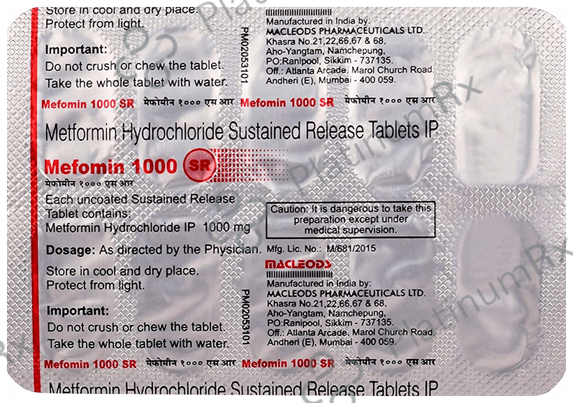 Mefomin 1000 SR Tablet