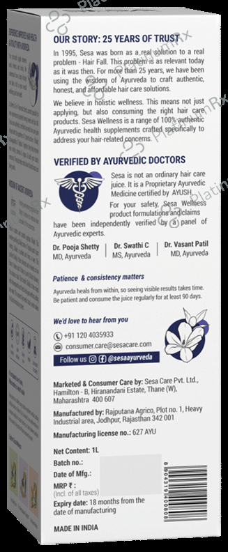 Sesa Ayurvedic Hair & Vitality Booster for Men Juice