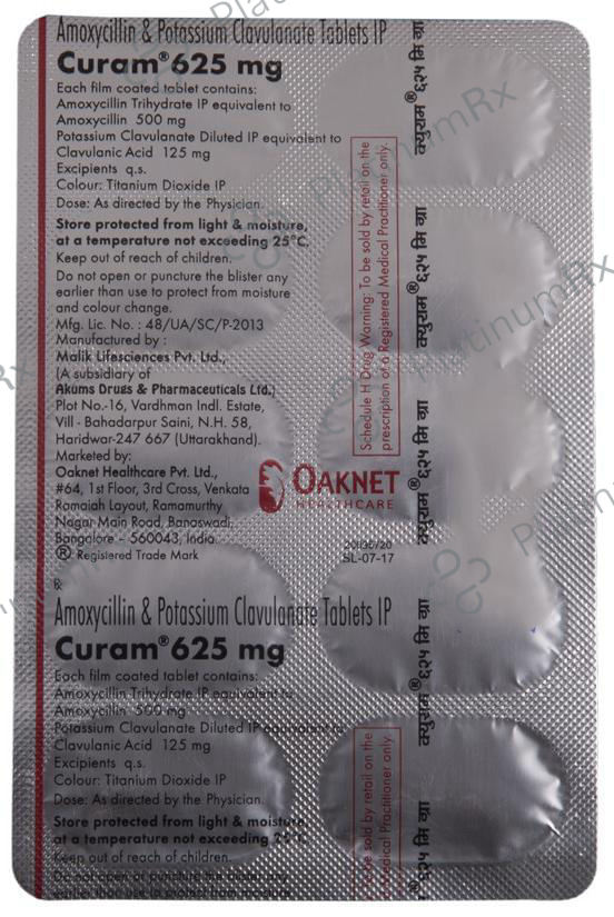 Curam 625mg Tablet