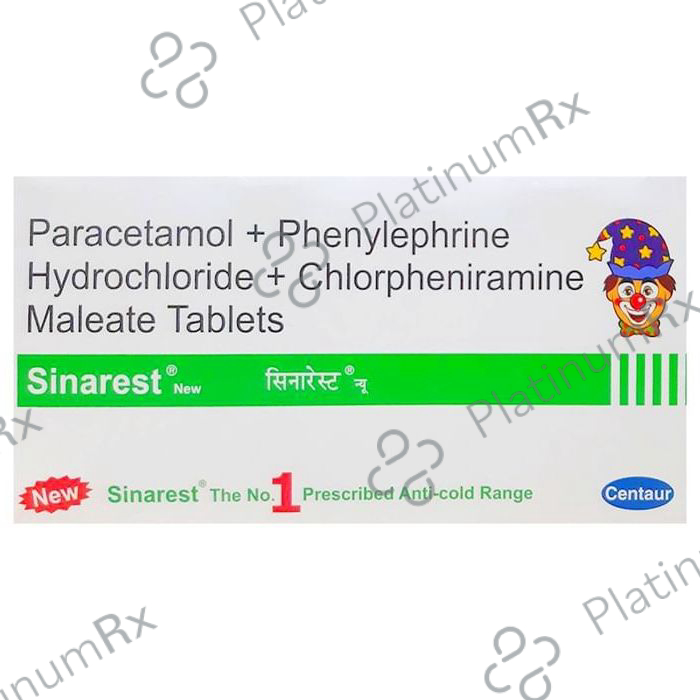 Sinarest New 2/500/10mg Tablet 15s