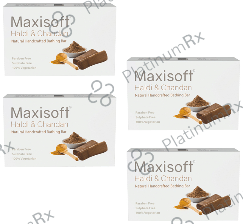 Maxisoft Haldi & Chandan Bathing Bar (100gm Each) 4 units