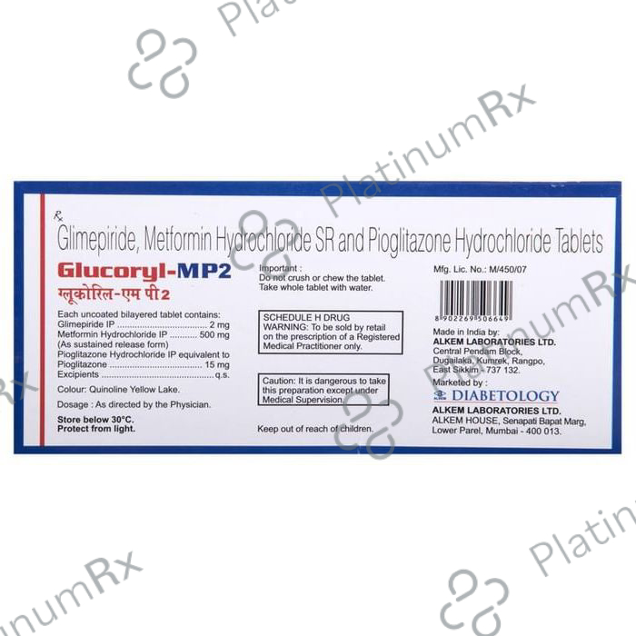 Glucoryl MP2 Tablet SR 15s