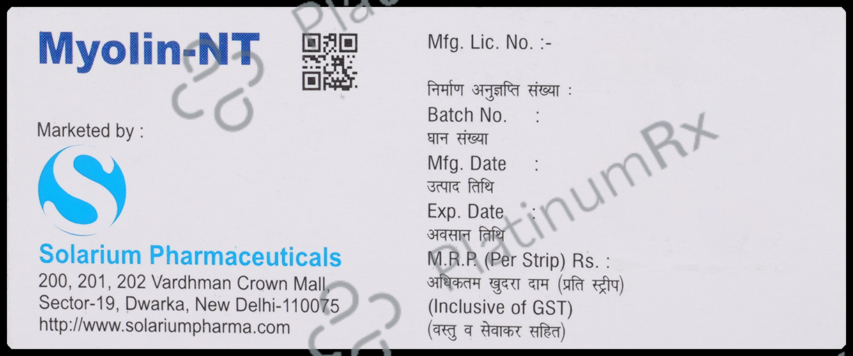 Myolin NT 200mg/5mg Tablet