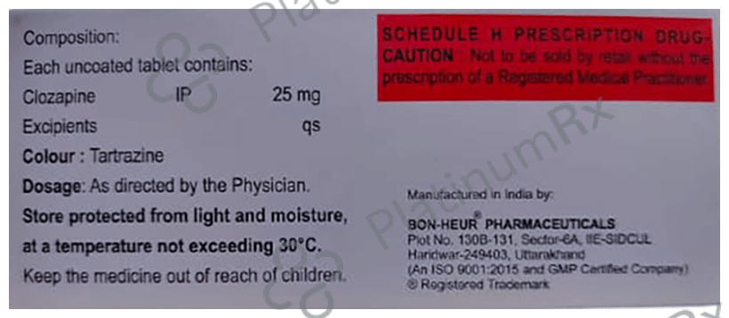 Clozazap 25 Tablet