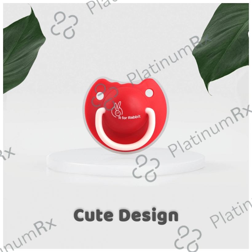 R for Rabbit Tusky Pacifie Green for Kids of 3 Months Red