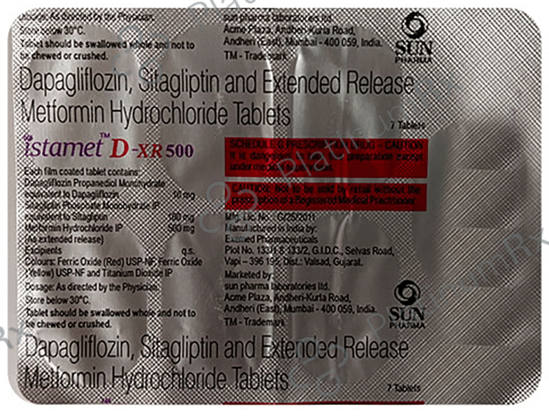 Istamet D XR 10/500/100mg Tablet ER 7s