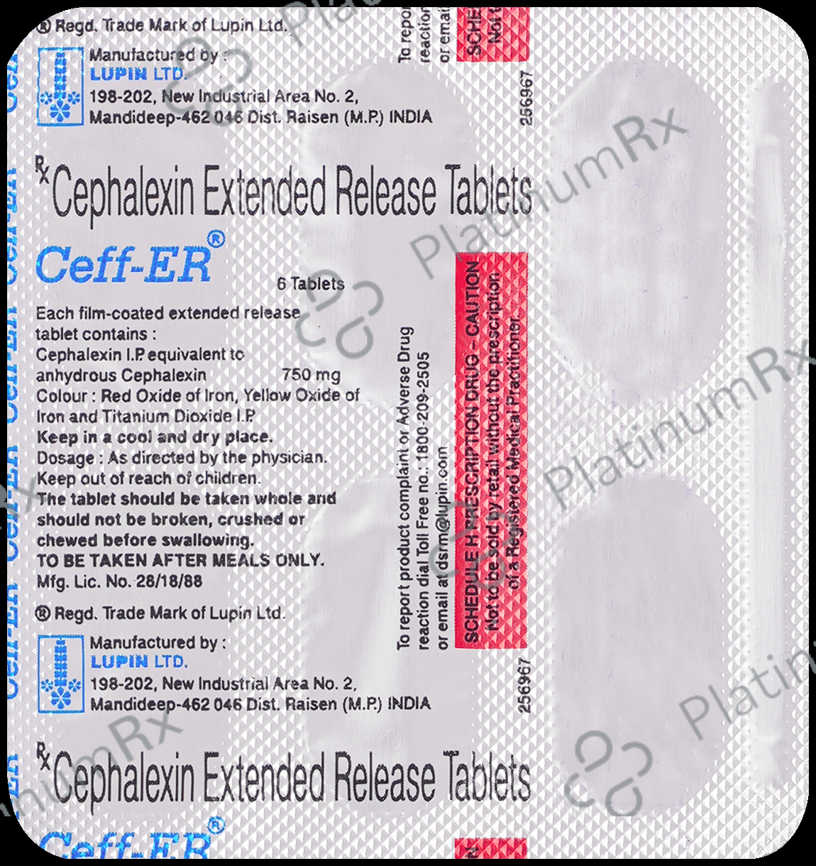 Ceff 750mg Tablet ER