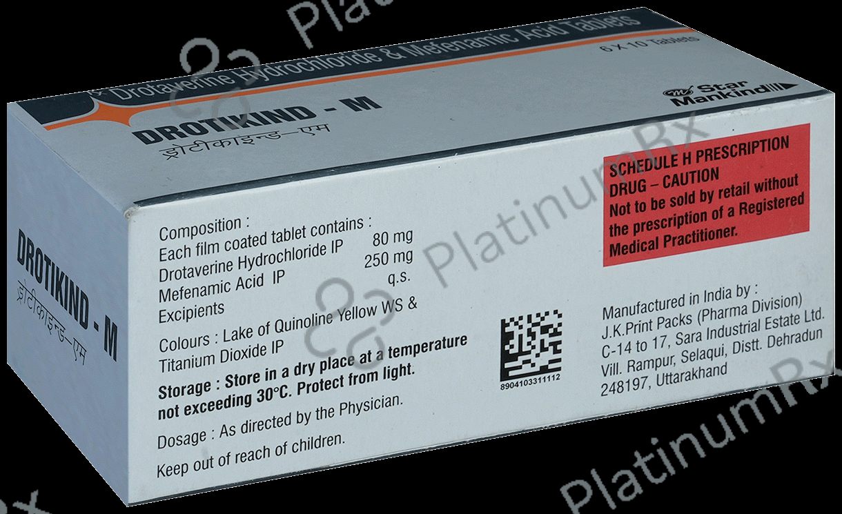 Drotikind M 80/250mg Tablet 10s