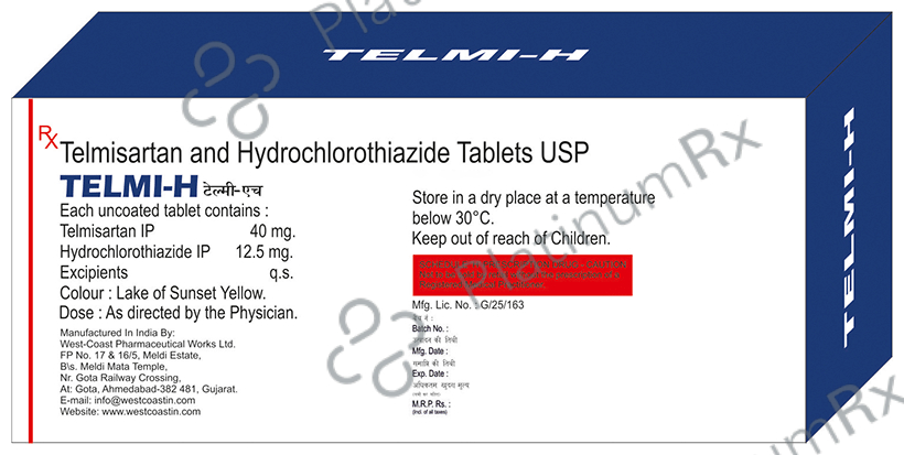 Telmi-H Tablet 10 Tablet West-Coast Pharma Works