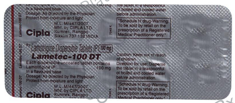 Lametec DT 100mg Tablet 10s