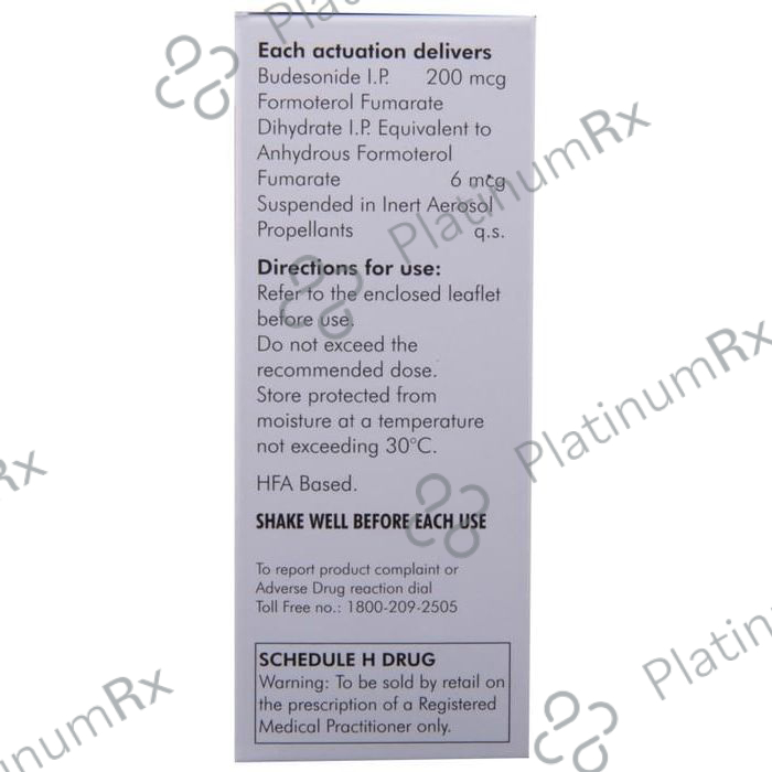 Budamate 6/200mcg Transhaler 120MDI