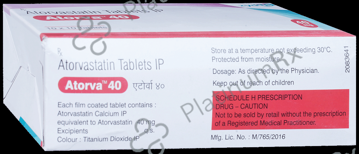 Atorva 40mg Tablet 10s