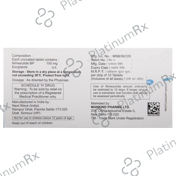Nobel MD 100mg Tablet 10s