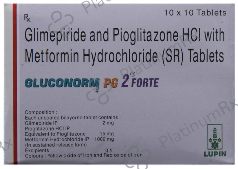 Gluconorm PG 2/1000/15mg Tablet SR 10s