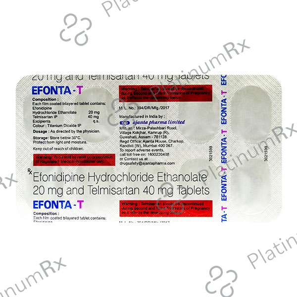 Efonta T 20/40mg Tablet 10s
