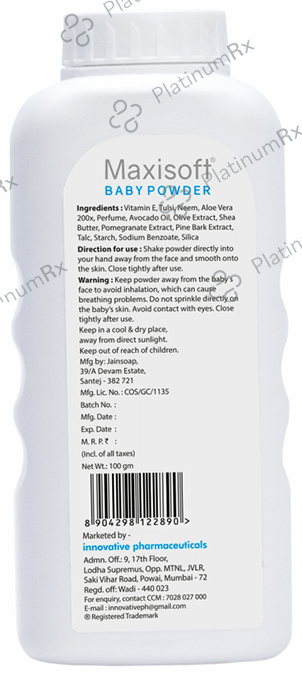 Maxisoft Baby Powder (100gm Each) 1 Bottle