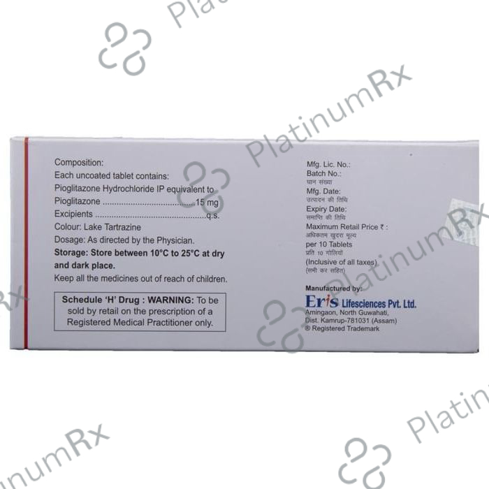 Glitaris 15mg Tablet 10s