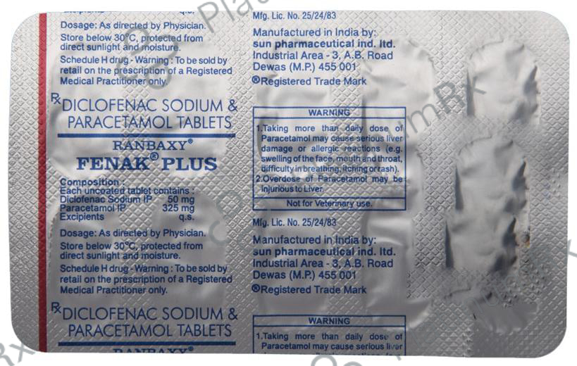 Fenak Plus 50/325mg Tablet 10s