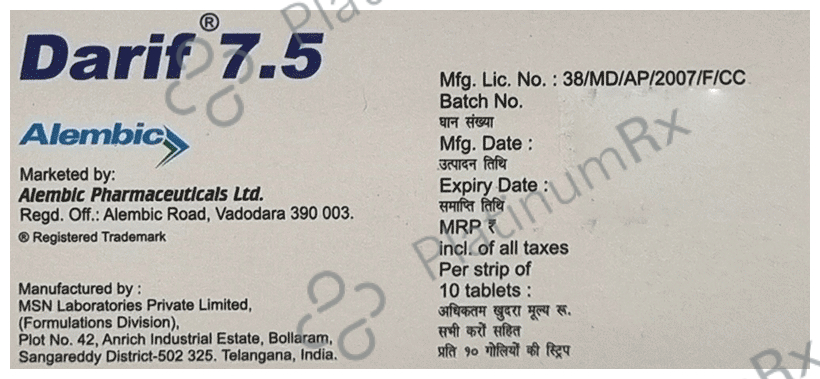 Darif 7.5 Tablet PR