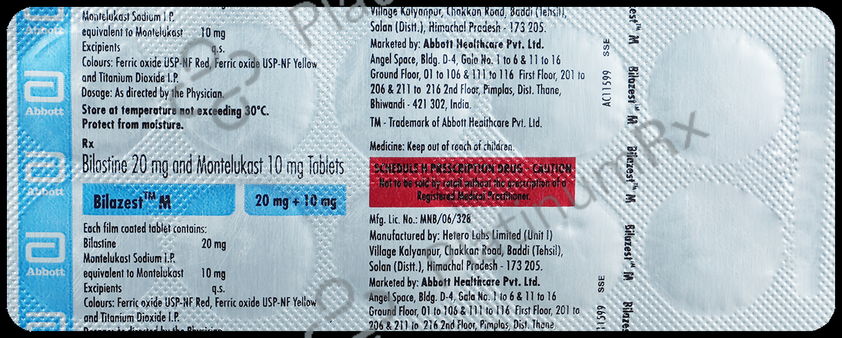 Bilazest M 20/10mg Tablet 10s