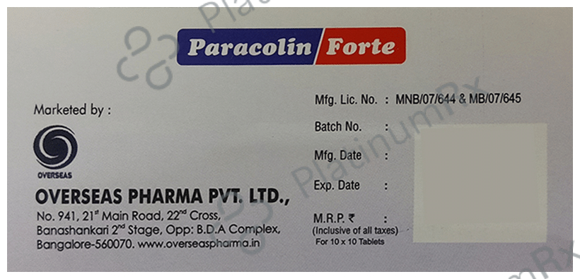 Paracolin Forte Tablet