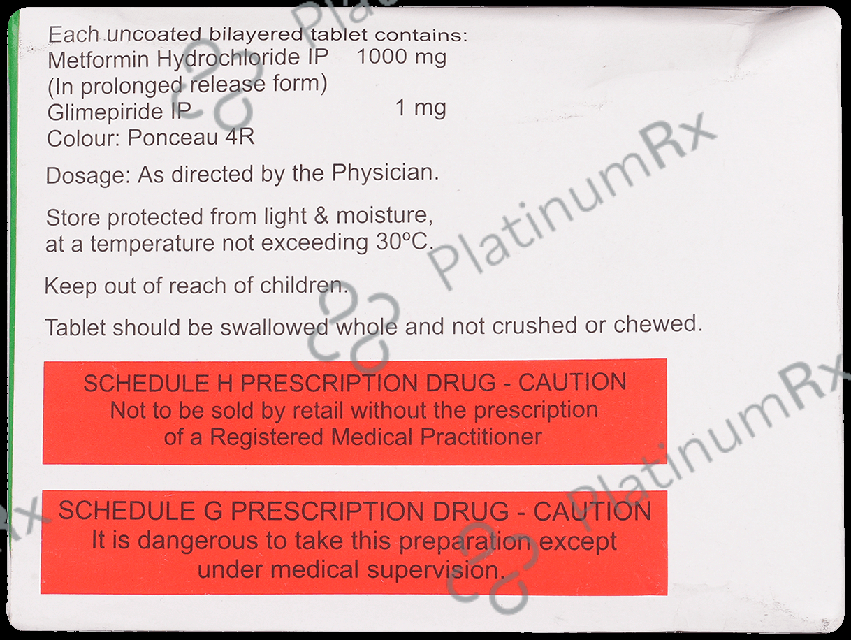 Glyree M 1/100mg Forte Tablet PR 10s