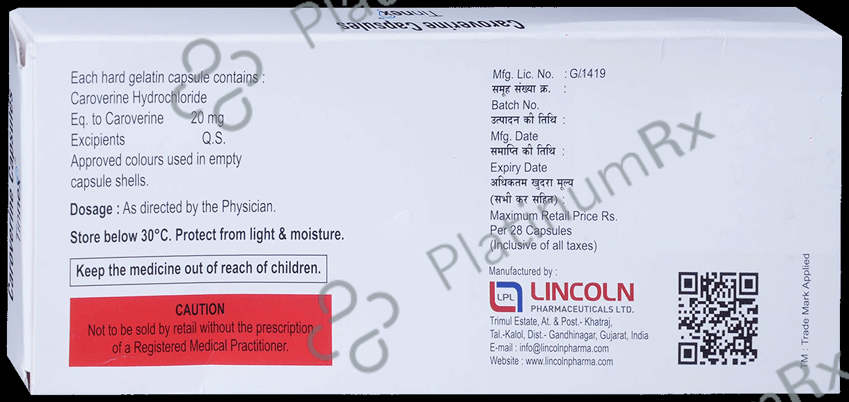 Tinnex 20mg Capsule 28s