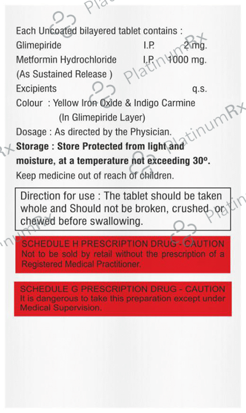 Mexfib G 1mg/1000mg Tablet SR
