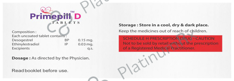 Primepill D 0.03mg/0.15mg Tablet