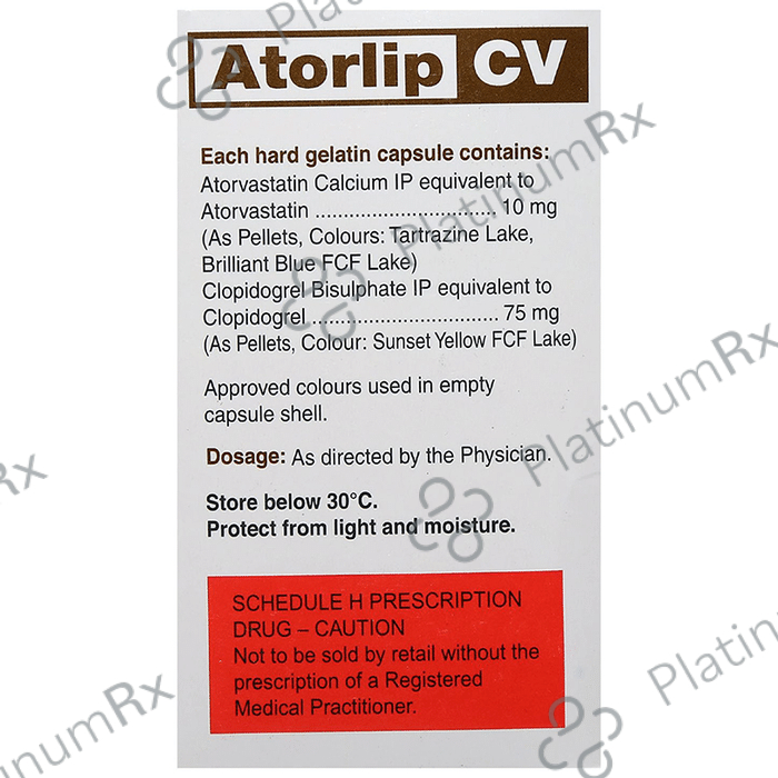 Atorlip CV 75/10mg Capsule 10s