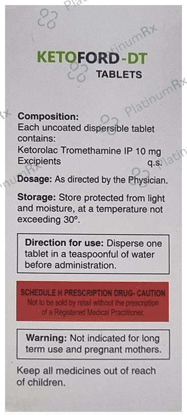 Ketoford 10mg Tablet DT 10s