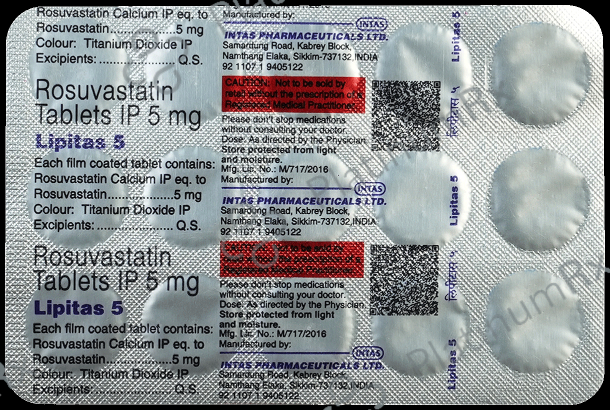 Lipitas 5mg Tablet 15s